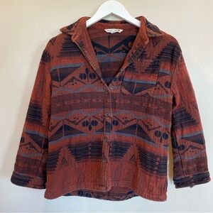 Mountain and Isles Aztec Button Up Small